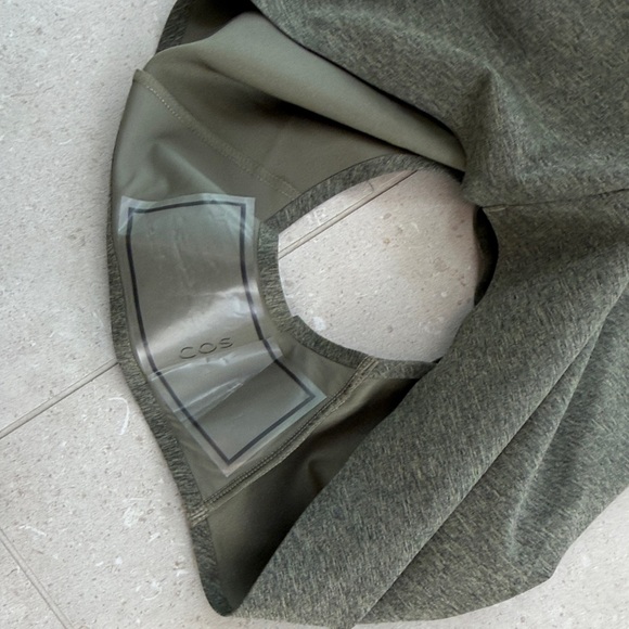 COS Asymmetrical Olive One-Piece Swimsuit - Picture 4 of 4